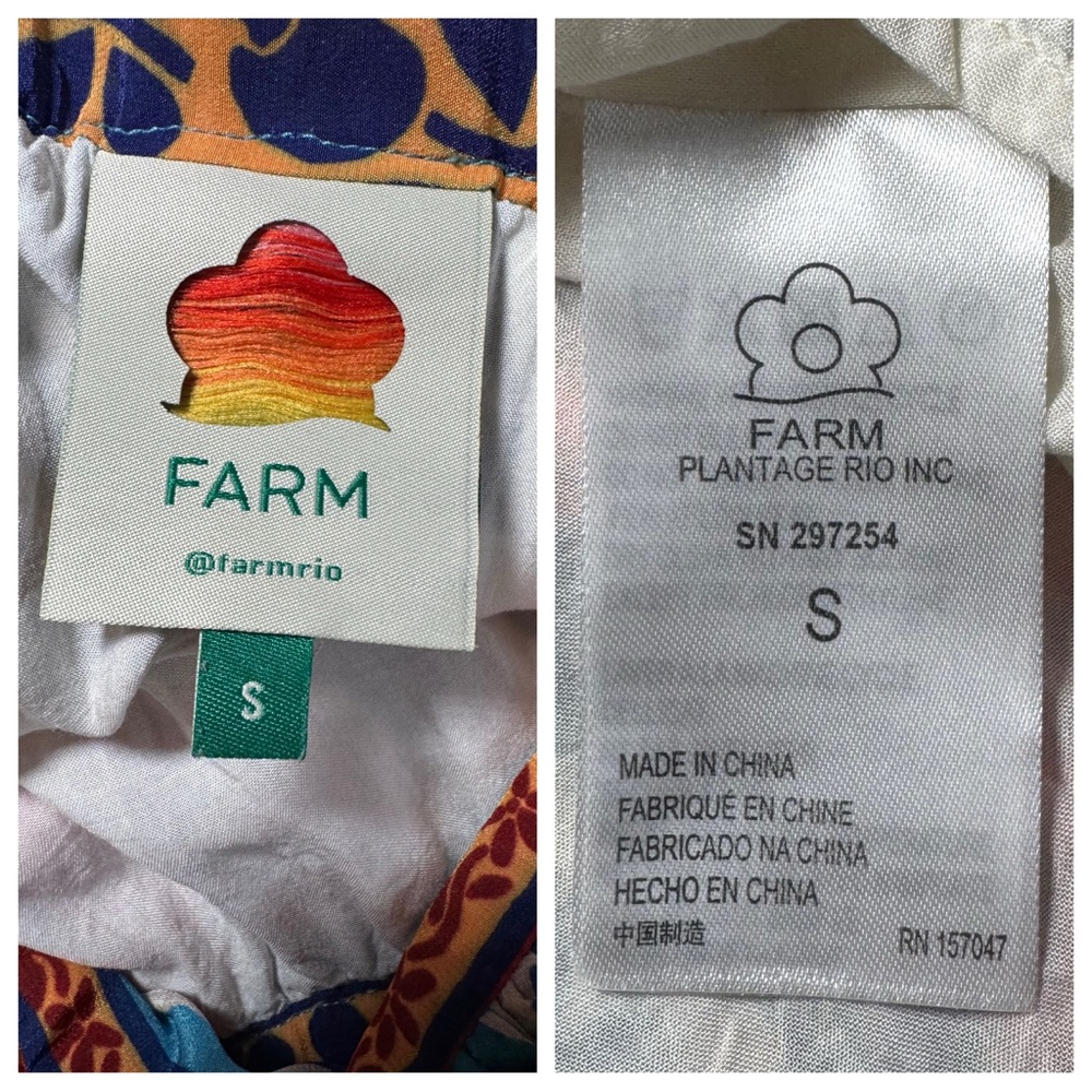 FARM RIO Tiles Flowy Print V-neck Dress - Picture 9 of 9